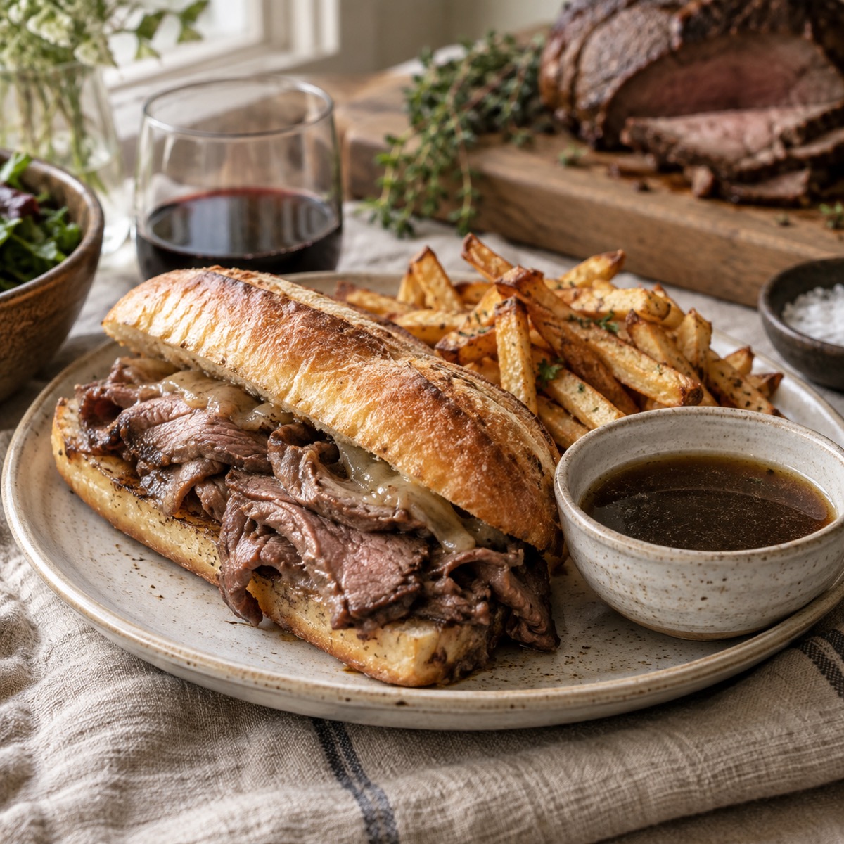 A finished serving of French Dip