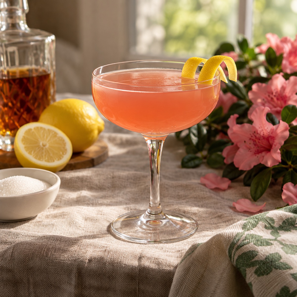 A finished serving of Azalea Cocktail