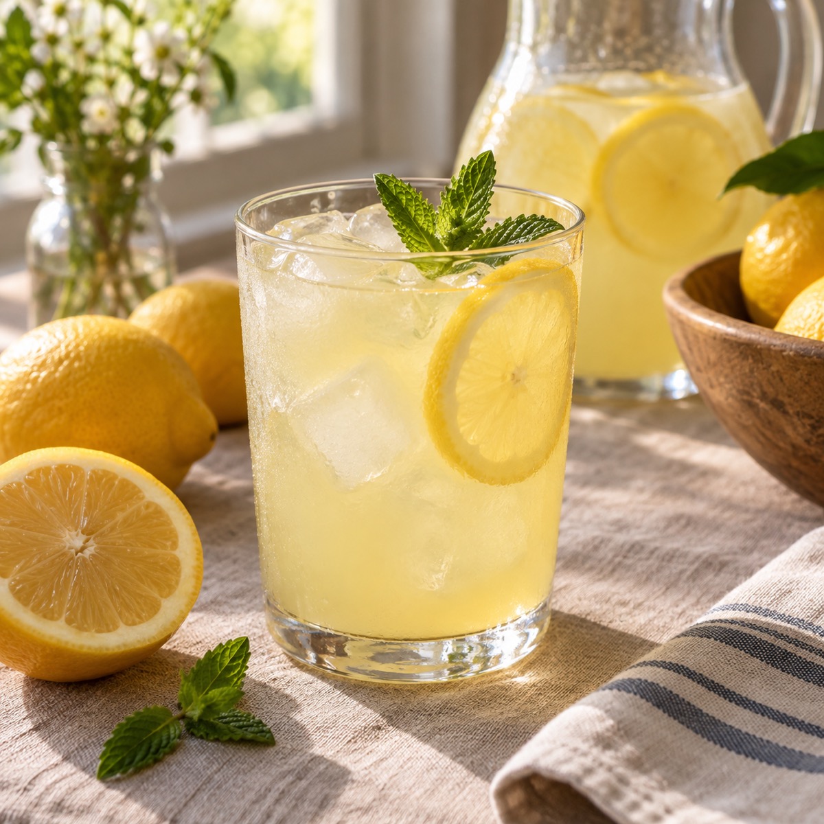 A finished serving of Southern Lemonade